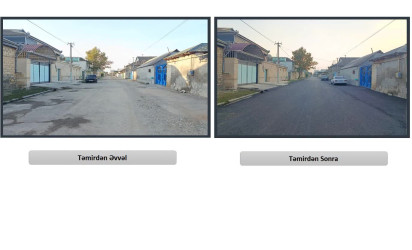 Şəhərin növbəti küçəsi təmir olunub