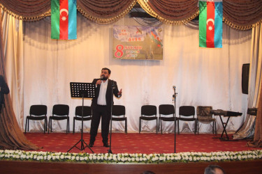 Yevlaxda 8 Noyabr - Zəfər gününə həsr olunmuş "Xarı bülbül ətirli Zəfərimiz" adlı tədbir keçirilib