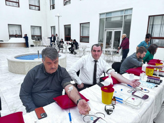 Yevlaxda qanvermə aksiyası keçirilmişdir