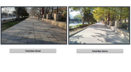 Heydər Əliyev prospektində yenidənqurma işləri davam etdirilir