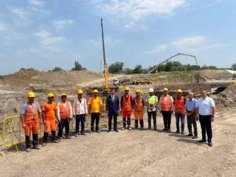 İcra Hakimiyyətinin Başçısı Şirvan Suvarma Kanalının rayon ərazisindən keçən hissəsində aparılan işlərlə tanış olub