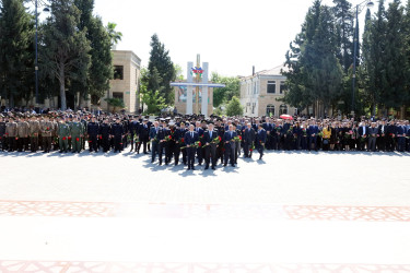 Yevlaxda Ümummilli Lider Heydər Əliyevin anadan olmasının 103-cü ildönümü qeyd olunub