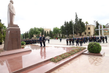 Mayın 10-da Yevlax şəhərində Ümummilli Lider Heydər Əliyevin anadan olmasının 101-ci ildönümü qeyd olunub