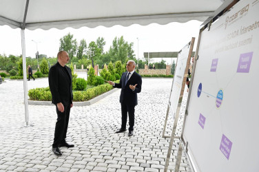 İlham Əliyev Yevlaxda Mərkəzi Aran Regional SCADA İdarəetmə Mərkəzinin açılışında iştirak edib