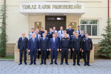 Yevlaxda Prokurorluq işçilərinin peşə bayramı və Azərbaycan Prokurorluğunun yaranmasının 108-ci ildönümü qeyd olunub