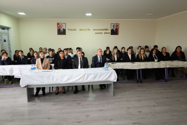 Yevlaxda Ulu Öndər Heydər Əliyevin anım gününə həsr edilmiş tədbir keçirilmişdir