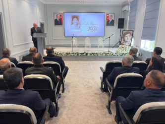 Yevlaxda görkəmli oftalmoloq-alim, akademik Zərifə Əliyevanın anadan olmasının 103-cü ildönümü münasibətilə tədbir keçirilib