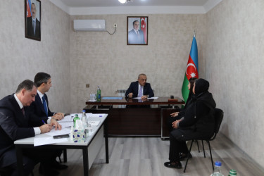 Azərbaycan Dövlət Su Ehtiyatları Agentliyinin sədri Yevlaxda vətəndaşlarla görüşmüşdür
