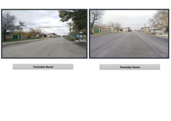 Yevlax şəhərində növbəti küçəyə yeni asfalt örtüyü salınmışdır