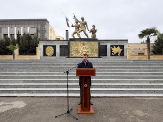 Yevlaxda Xocalı soyqırımının 34-cü ildönümü münasibətilə tədbir keçirilib