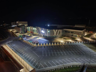 Yevlax şəhərinin gecə görüntüsü