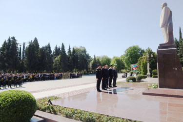 Yevlaxda Ümummilli Lider Heydər Əliyevin anadan olmasının 103-cü ildönümü qeyd olunub