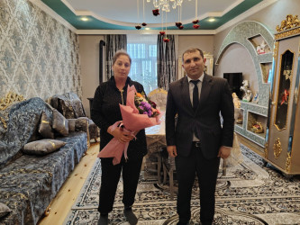 8 Mart-Beynəlxalq Qadınlar Günü münasibətilə Şəhid anaları evlərində ziyarət olunmuşdur
