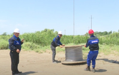 Yevlax rayonunun 4 kəndinin elektrik şəbəkəsi yenilənir