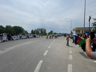 “Bakı–Xankəndi” Azərbaycan Velosiped yarışının iştirakçıları Yevlax rayonu ərazisindən keçiblər
