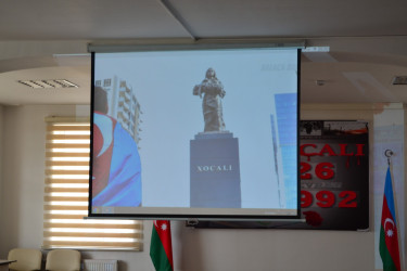Yevlaxda Xocalı soyqırımının 34-cü ildönümünə həsr olunmuş tədbir keçirilmişdir